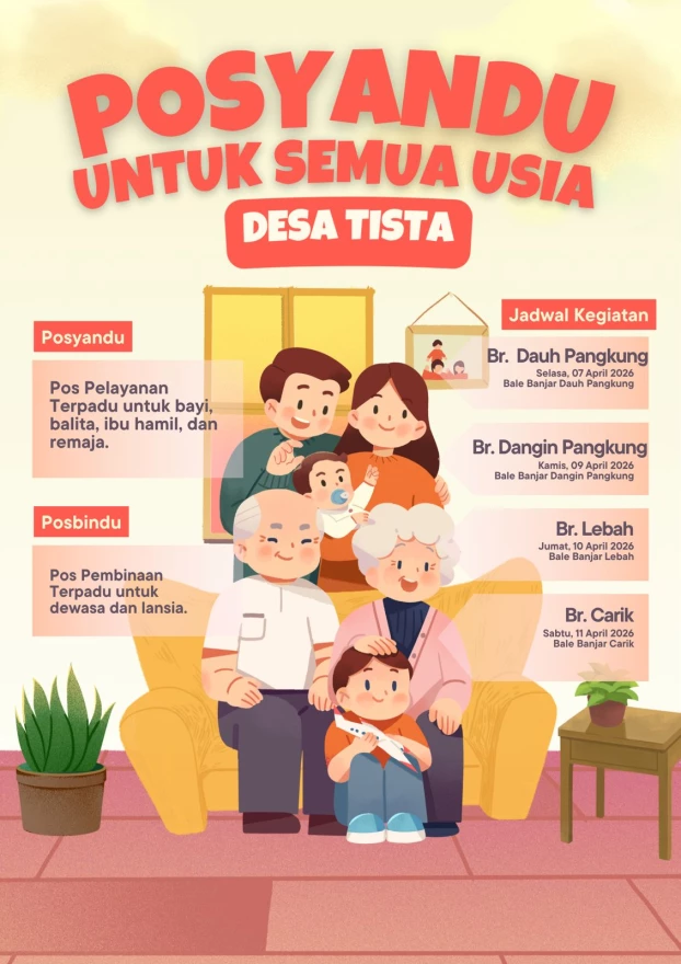 Jadwal Posyandu ILP Bulan April Desa Tista
