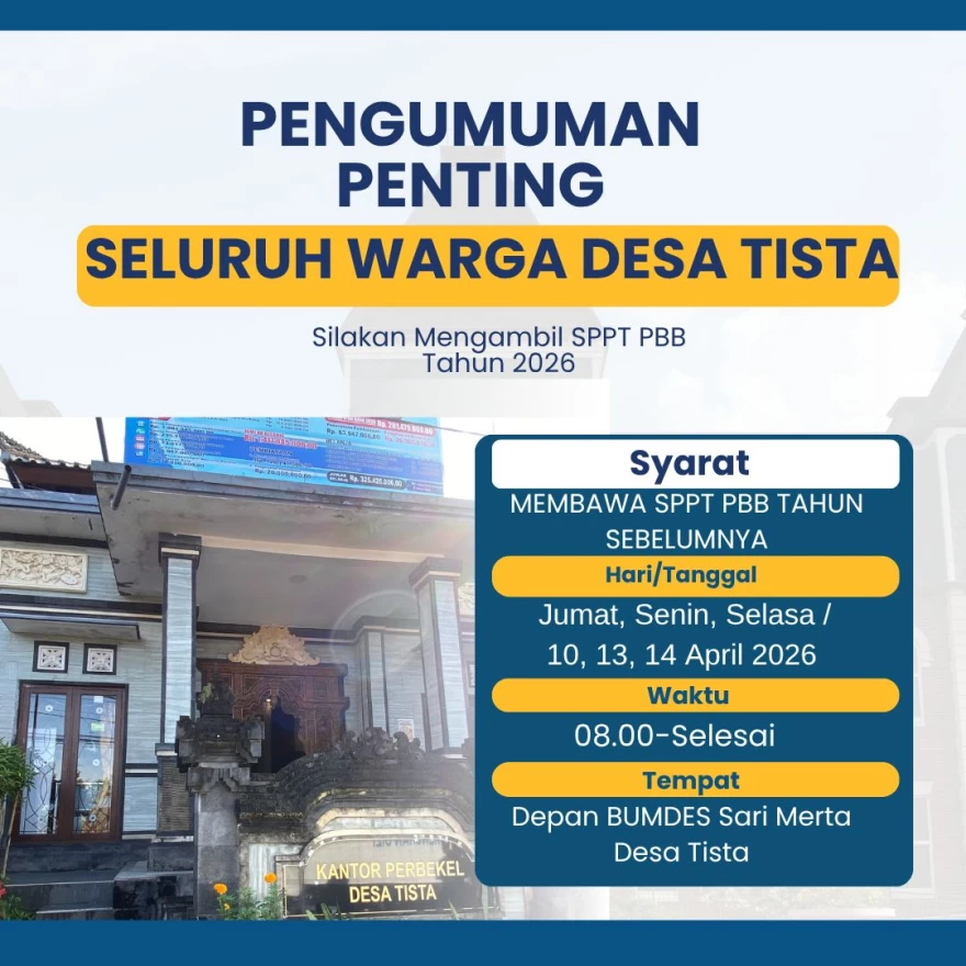 Pengumuman Pengambilan SPPT PBB Tahun 2026